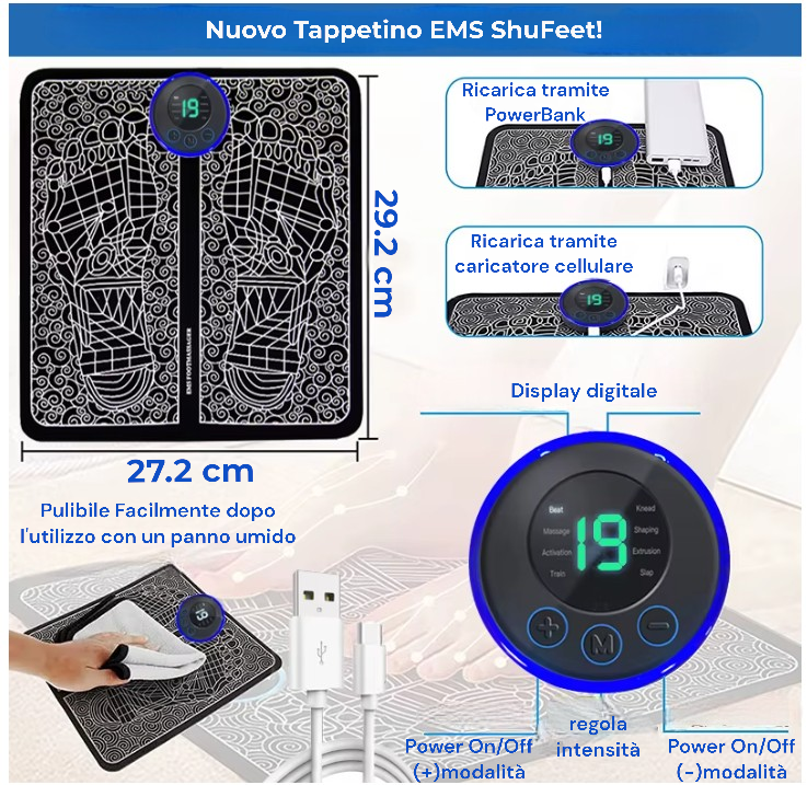 ShuFeet™ Tappetino EMS massaggiante